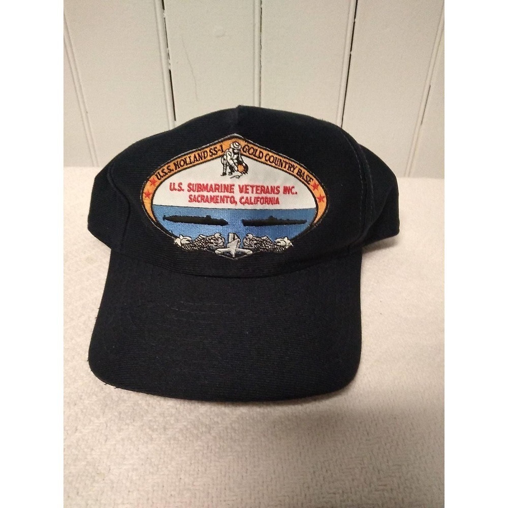 Vintage Navy Style Submarine USS Holland Gold Country Base Baseball Cap/Hat Rare
